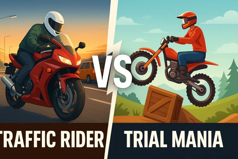 Traffic Rider vs Trial Mania