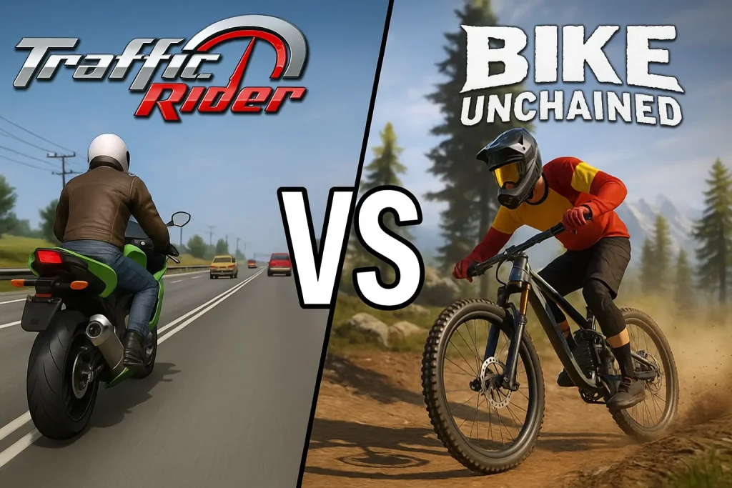 traffic rider vs dirt bike unchained