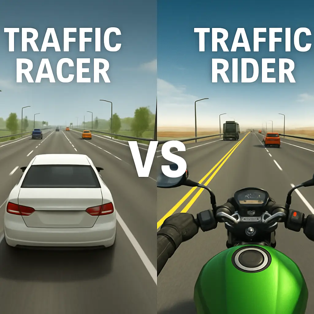 traffic rider vs traffic racer