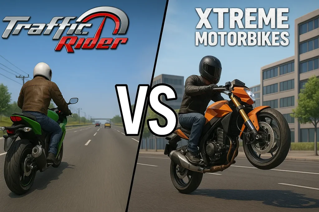 xtreme motorbikes vs traffic rider