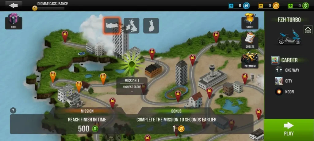 Traffic rider career missions