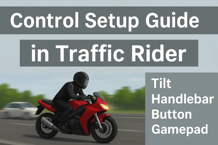 how to set up controls in traffic rider