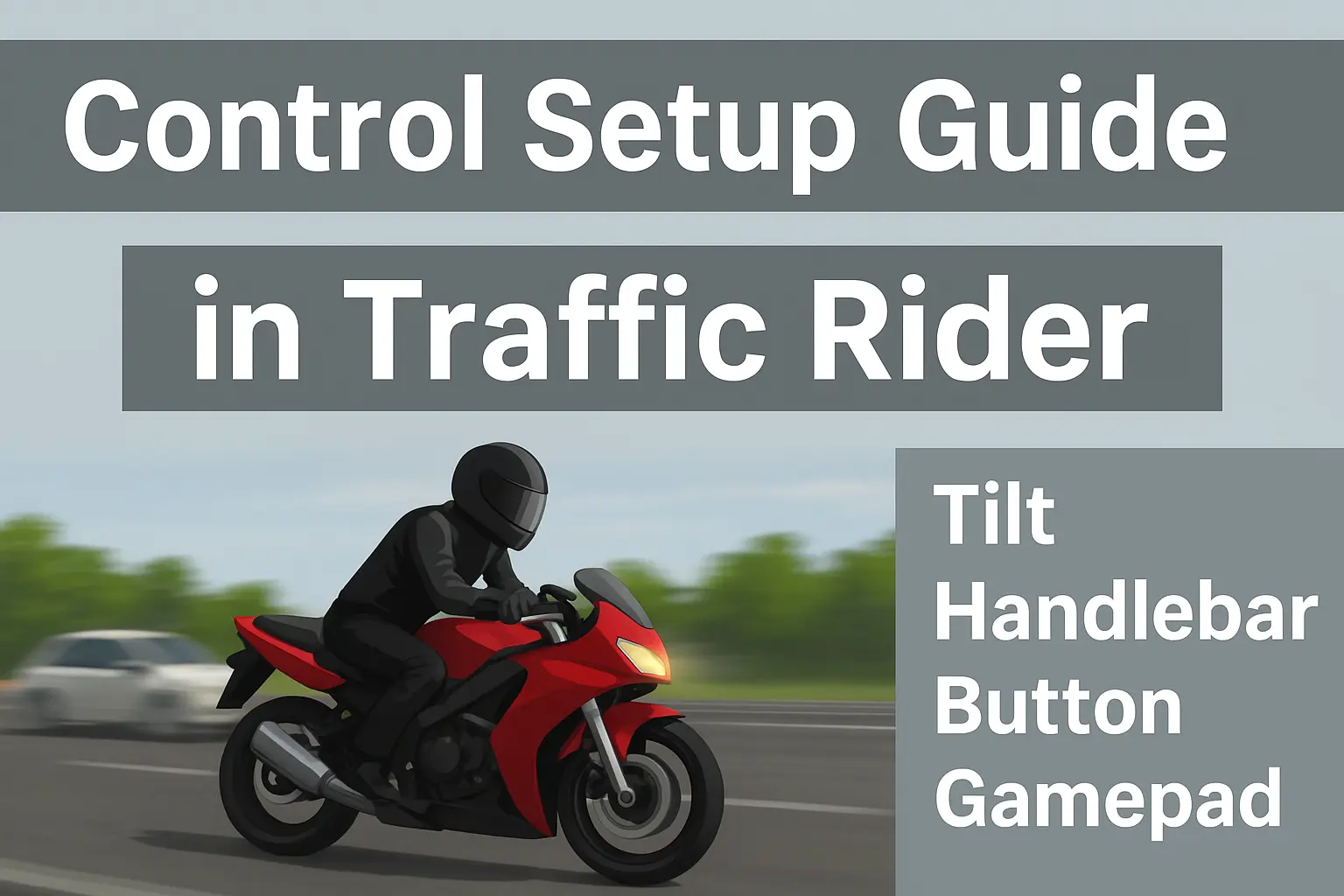how to set up controls in traffic rider