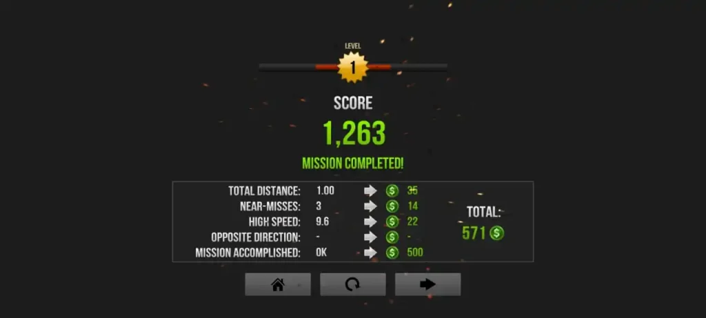 get the key in traffic rider by completing the mission
