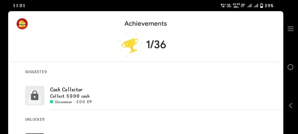 Achievements in Traffic Rider