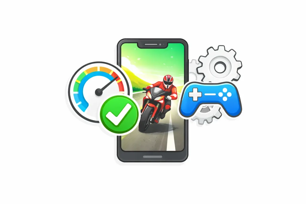 Responsive controls and optimized performance in Traffic Rider racing game