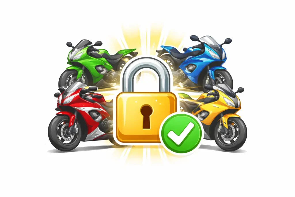 30+ motorcycles unlocked in Traffic Rider mod with full bike collection