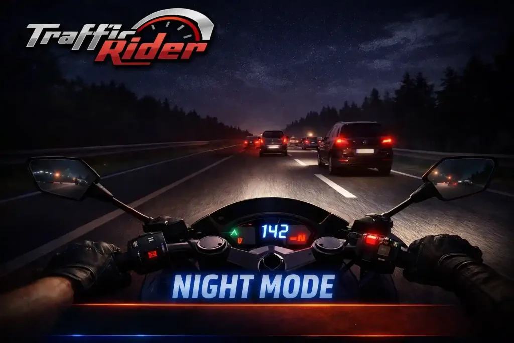 night mode in traffic rider
